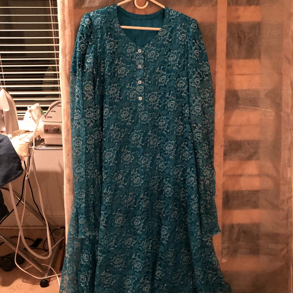 brand new blue flower dress